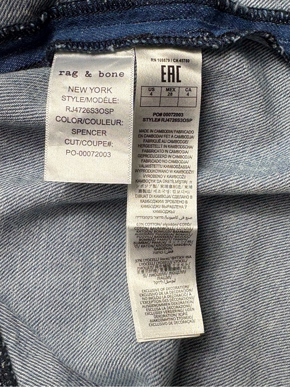 NWT Rag & Bone Martyna Denim Midi Dress Spencer Light Wash Size 4 - Picture 11 of 13